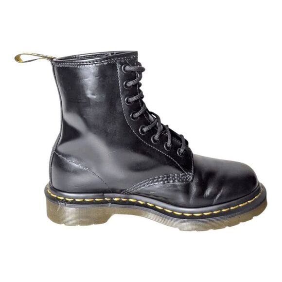 DR. MARTENS 1460 Black Smooth Leather Combat Boot Size 7 - Picture 6 of 11